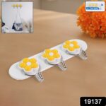 Multipurpose Strong & Hook Self-Adhesive hooks for wall Heavy Plastic Hook  (1 Pc) - Image 2