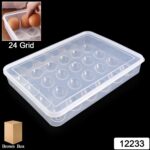 Plastic Egg 24 Grid Storage Container Holder for Refrigerator Egg Tray Holds 24 Eggs (1 Pc) - Image 2