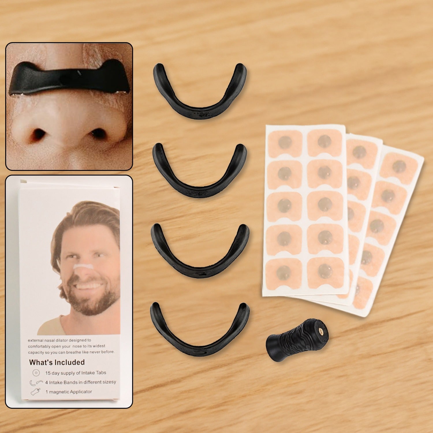 1412 Nasal Strip Starter Kit - Boost Oxygen Intake, Reduce Snoring (1 Set) - Image 1