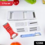 3 in 1 Kitchen Set: Grater Base, Slicing Attachment, and Peeler (3 Pcs Set) - Image 2