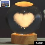 Heart 3D Crystal Ball lamps With Base (1 Pc) - Image 2