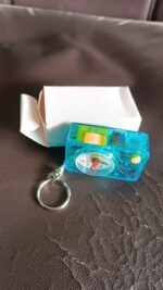 Mini Alarm Clock Keychain – 1PC Portable Quartz Analog Clock Key Ring - Image 7