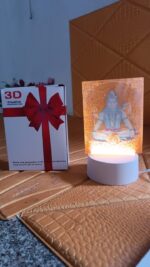 Beautiful 3D Lord Shiva Frame with Soft White Light (1 Pc) - Image 3