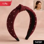 Women's Polka Dot Fabric Knot Hairband – Stylish & Comfortable (1 Pc) - Image 2