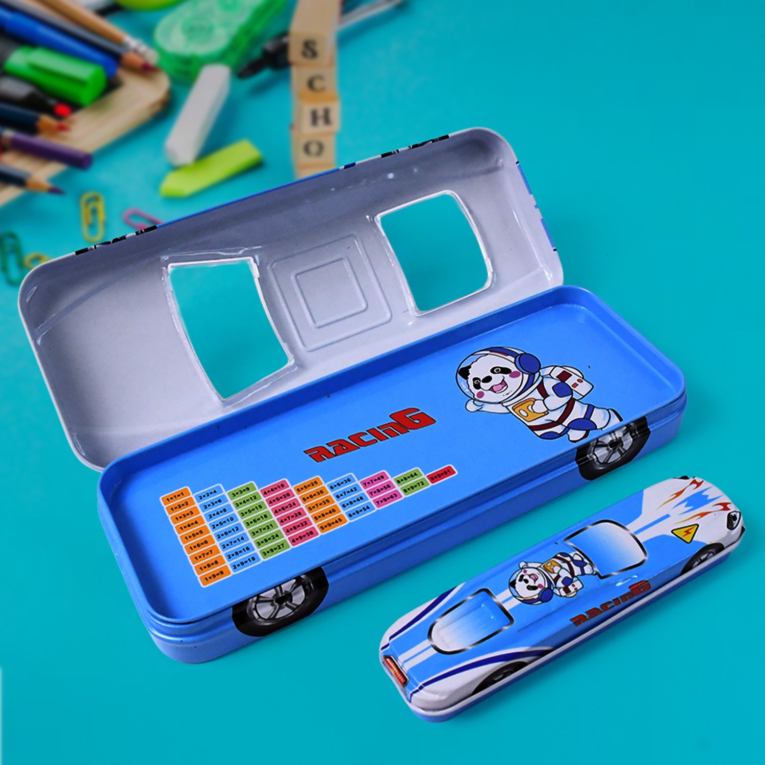 1_338250dd-95aa-4526-aa88-18f7232bf19e 2 In1 Car Shape Metal Compass Box With Small Compass Box Inside - Image 1