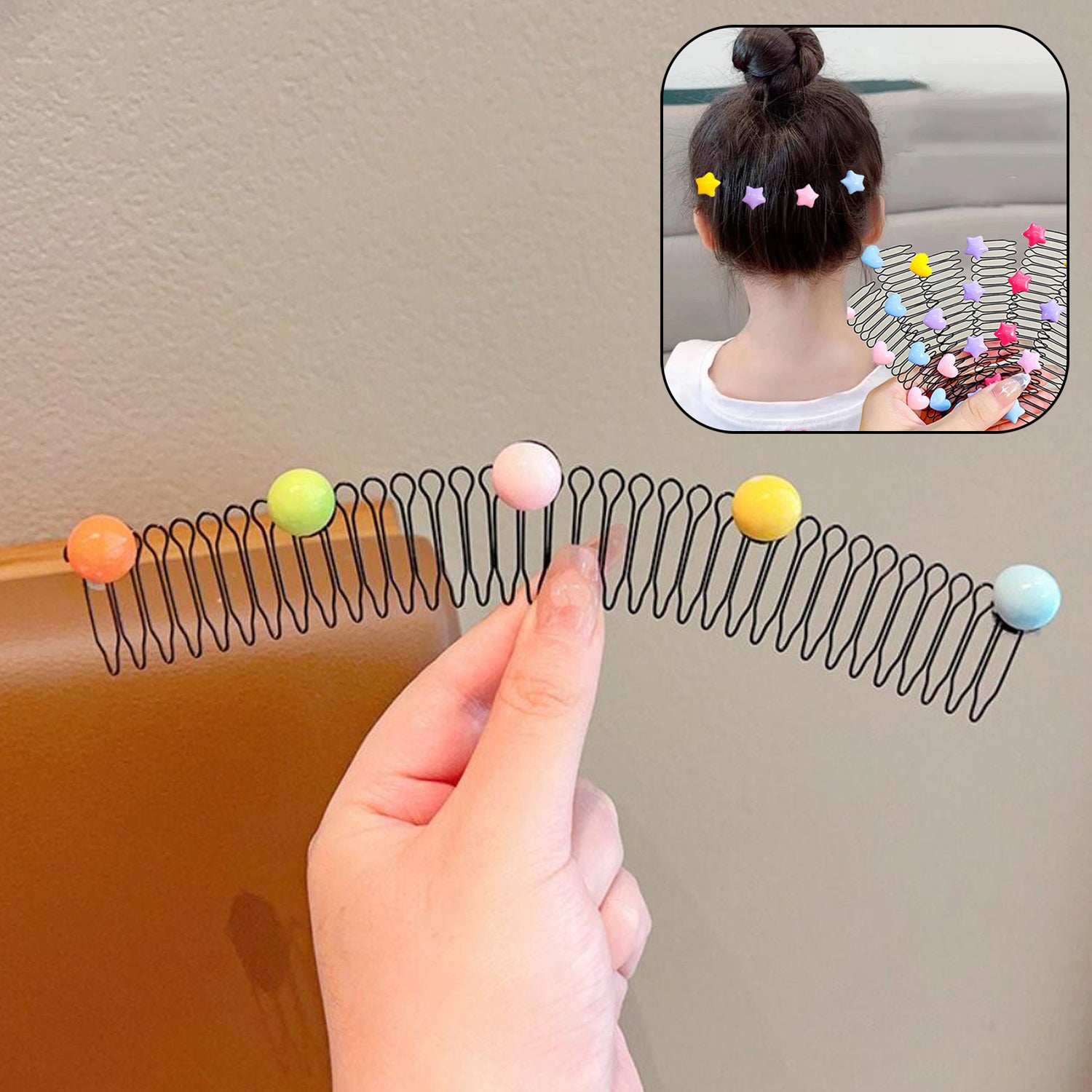 1_75deddf6-7044-41c2-971e-e445f8d57ddd Cartoon Clip for Kids Girls Curly Hair Tidying Comb Hair Accessory for Women (1 Pc), Hair accessories - Image 1