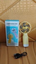 Cute Cartoon Handheld Fan with LED Light (1 Pc) - Image 7