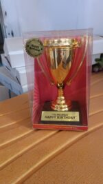Golden Birthday Trophy – “You Are Great Happy Birthday” Plastic Award with Base - Image 7