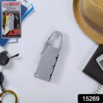 Silver Tone Motorcycle Bike Helmet Lock Portable 3 Digit Security Resettable Lock Anti-Theft Luggage Lock - Image 2