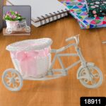 Plastic Cycle Flower Vases For Home Decor; Bicycle Flower Pot Stand (1 Pc) - Image 2