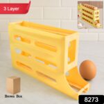 3-Layer Rolling Egg Storage Rack Dispenser (1 Pc) - Image 2