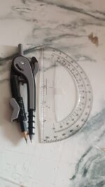 2-Piece Geometry Protractor Set with Lock and Transparent Protractor - Image 7