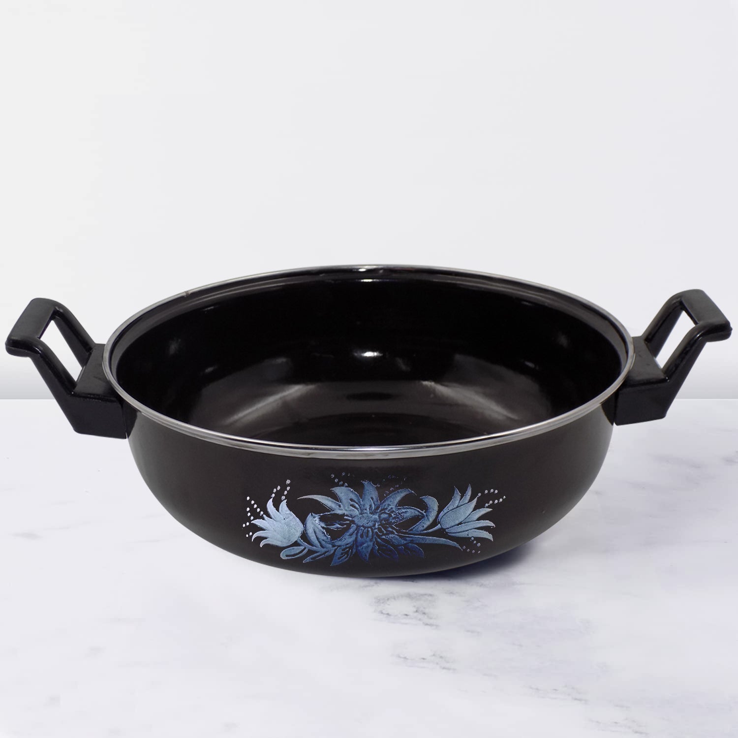 252103 Traditional Small Cast Iron Kadai - Image 1
