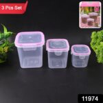 Kitchen Storage Container Set Of 3 Pcs (250, 500, 1000 ML) - Image 2