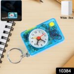 Mini Alarm Clock Keychain – 1PC Portable Quartz Analog Clock Key Ring - Image 2