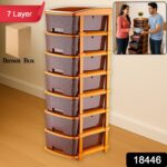 7-Layer Multipurpose Plastic Storage Drawer Organizer - Image 2