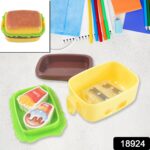 Plastic Burger Shape Small Size Double Hole Sharpener With Eraser (1 Set) - Image 2