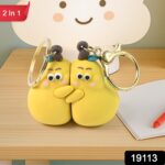 2-in-1 Cute Cartoon Couple Keychain - Image 2
