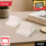 Compact Plastic Mobile Phone Holder Stand (2 Pc & Mix Color) - Image 2