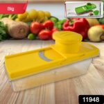 Big Multipurpose Vegetable and Fruit Slicer (Yellow / 1 Pc) - Image 2