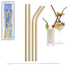 Reusable Stainless Steel Straw with cleaning Brush (5 Pcs Set)