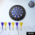Magnetic Dart Board Game Set with 6 Soft-Tip Darts - Image 2