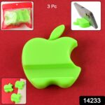 Apple-Shaped Plastic Mobile Phone Holder (3 Pc & mix color) - Image 2