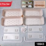 Multipurpose Kitchen Bathroom Wall Corner Shelf Rack (4 Pcs Set) - Image 2