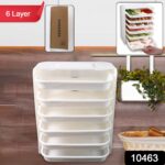 Plastic 6 Layer Wall-Mounted Food Organizer Rack (1 Set) - Image 2