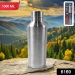 Stainless Steel Water Bottle (1000ML / 1 Pc / Steel) - Image 2