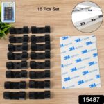 Plastic Wire Cord Cable Clips Organizer Holder (16 Pcs Set) - Image 2