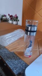 Glass Tea Infuser Bottle. Double Wall Outdoor sport Glass water bottle (550ml) - Image 7