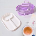 Plastic Lunch Box With Small Box, Bottle & Sponn for Kids Lunch Box (4 Pc Set) - Image 6