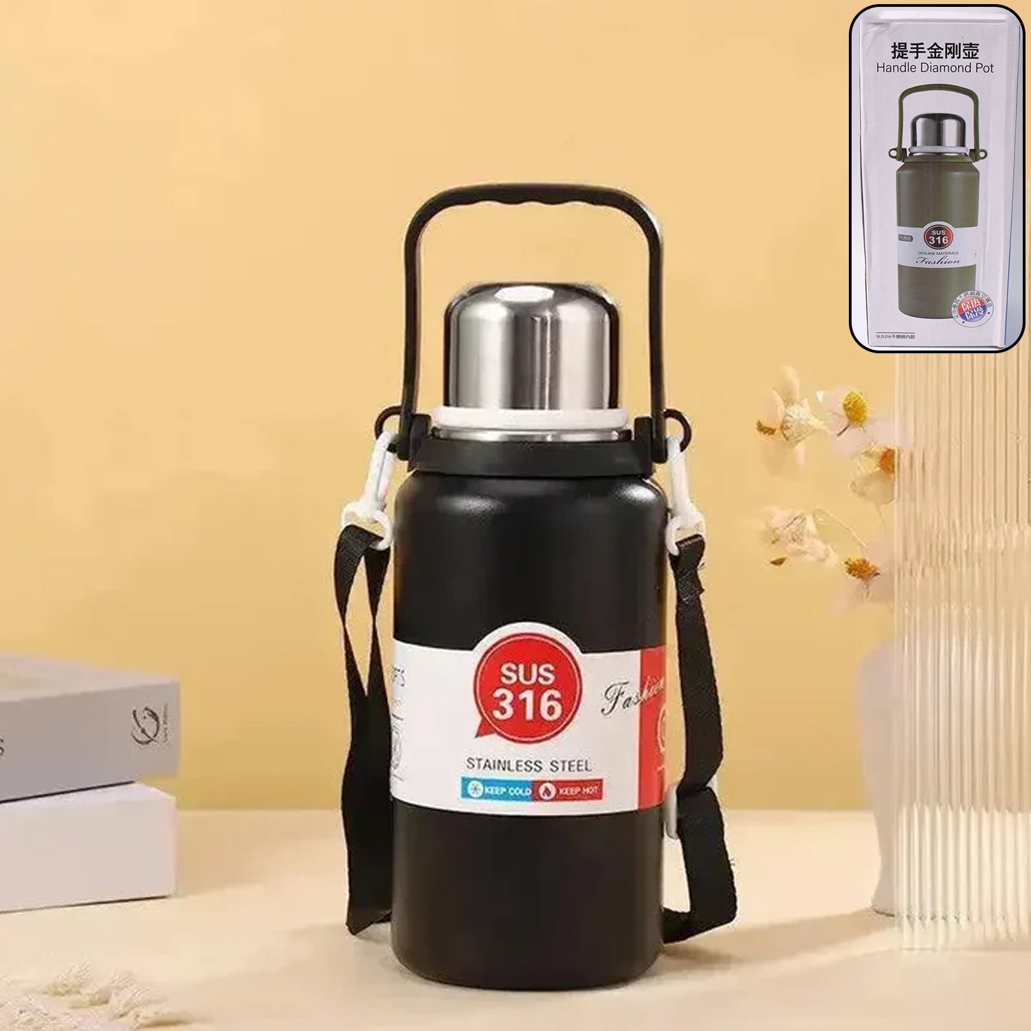 3_7633768b-eb27-4694-ad27-d89977694422 Stainless Steel Airtight Insulated Thermos Bottle (1200Ml Approx) - Image 1