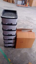 6-Layer Heavy-Duty Plastic Drawer Organizer Cabinet with Stone Texture Drawers - Image 8