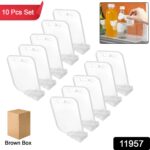 Plastic Storage Baskets Space allocator, Refrigerator Organizer Bins partition Clip (10 Pcs Set) - Image 2