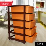 Plastic Premium Home Storage & Organization (5 Layer / 1 Pc) - Image 2