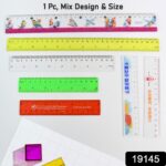 Premium Quality Assorted Plastic Ruler (1 Pc & Mix Design) - Image 2