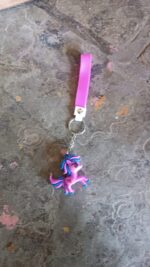 Cute Cartoon Unicorn Keychain with Silicone Strap (1 Pc / Mix design) - Image 10