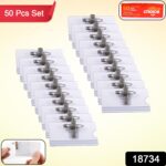 Plastic Transparent cardholders With Pin & Clip 90 mm x 60 mm (50 Pcs Set) - Image 2