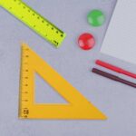 4-Piece Geometry Set, Triangle Ruler Protractor Straight Ruler - Image 6