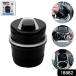 Portable Car Ashtray with Lid and Blue LED Light (1 Pc / With Color Box) - Image 2