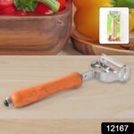 Vegetable and Fruit Peeler with Wooden Handle (1 Pc) - Image 2