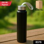 Portable Stainless Steel Water Bottle with Strap (Approx 250ML) - Image 2