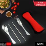 Picnic Dinner Spoon Fork Chopsticks Cutlery Tablewares Set  Traveling Spoon Set High Quality Cutlery Set (4 PC / 1 Set ) - Image 2