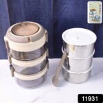 Ganesh Steko-3 Triple Layer Stainless Steel Insulated Lunch Box Set - Image 2