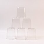 6pc Transparent Diamond Medium Serving Glass Set, Glass Set for Water, Juice etc - Image 5