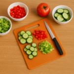 Chopping Board with Knife Set (Pack of 5) - Image 4