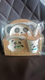 Eco-Friendly Panda-Themed Kids Dinnerware Set (5 Pc) - Image 9