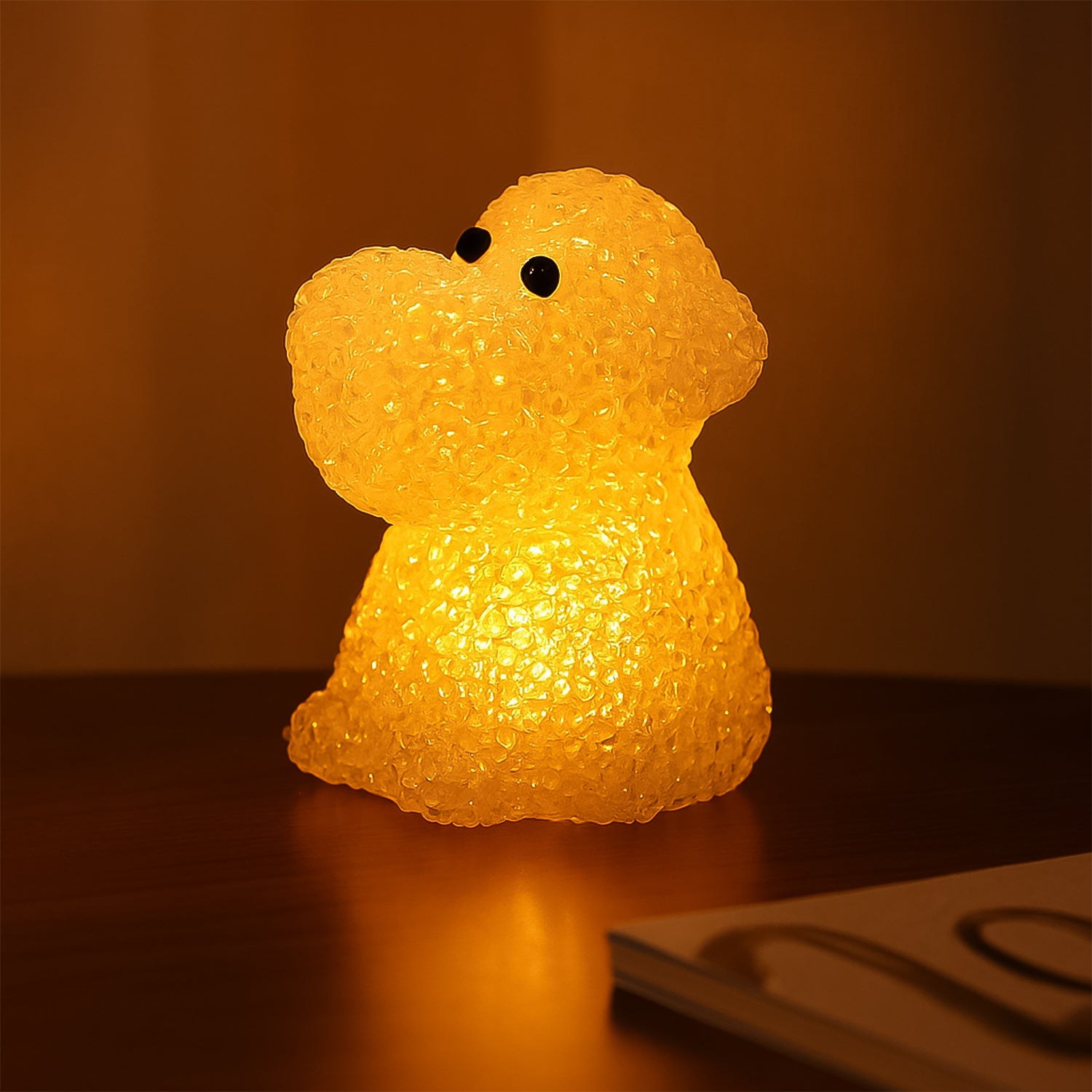 6404_dog_shape_lamp_1pc_no2 Dog Shape Crystal LED Night Light Lamp – Cute Glowing Animal Decorative Light (1 Pc) - Image 1
